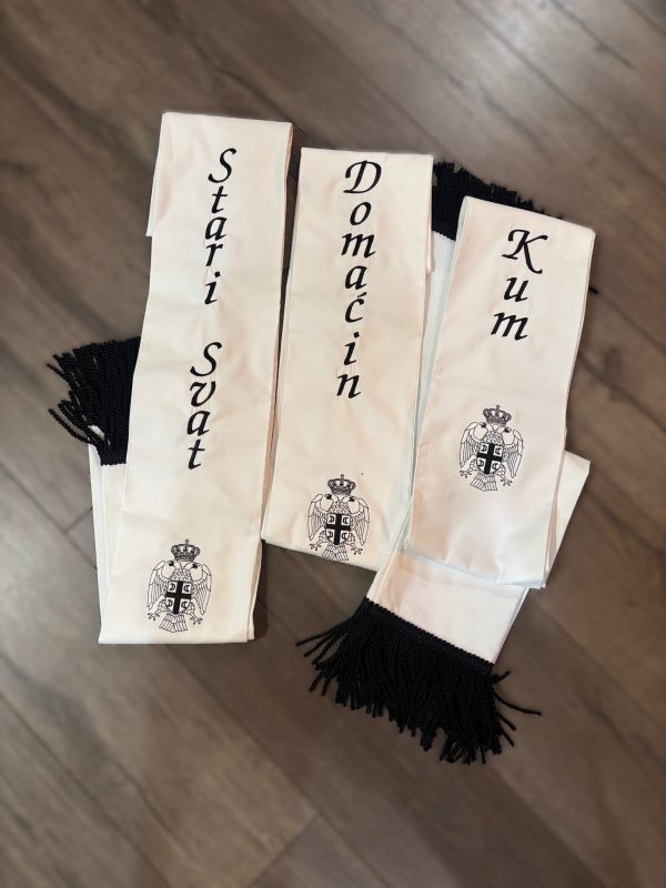 Black and White Wedding Sashes